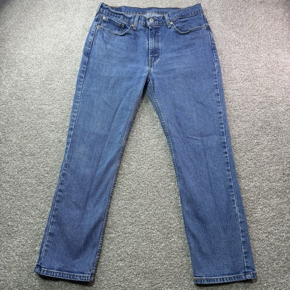 Levis Jeans 514 Men 32x29 Blue Regular Fit Straight‎ Leg Medium Wash Tag 35x30 - Picture 3 of 13